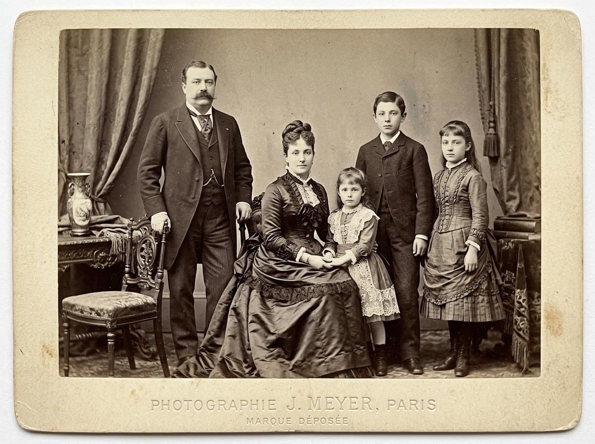 Portrait de famille ancienne